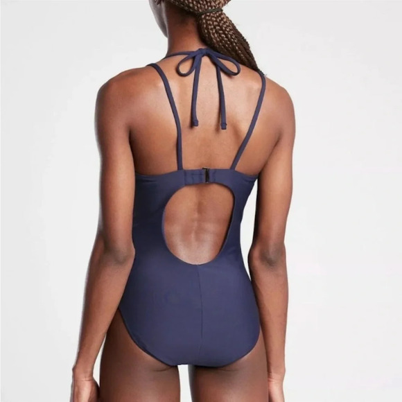 Athleta Other - Athleta Keyhole One Piece Swimsuit NWT Navy Blue XS